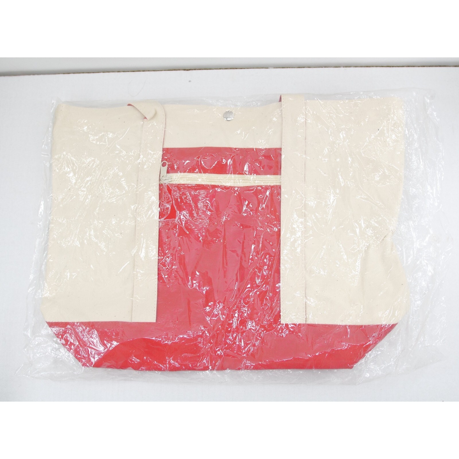 Tote Bag 18x14 In Red Inner And Outer Pocket - Brand New In Bag